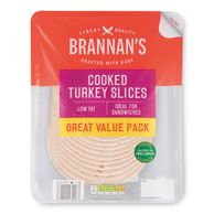 Sliced Cooked Turkey 320g Brannan's